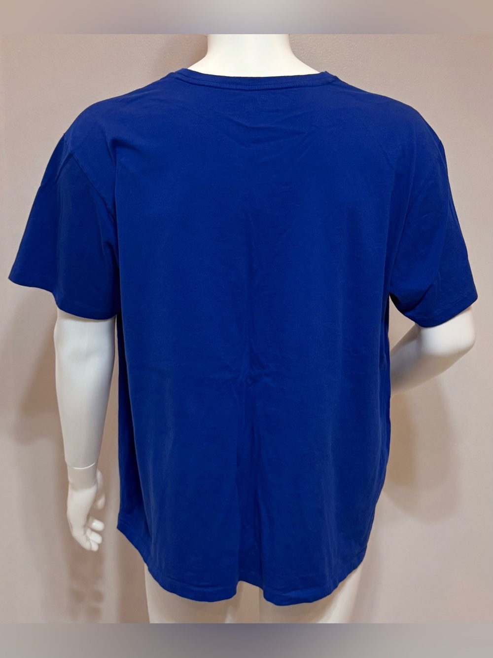 Polo by Ralph Lauren Men’s Short Sleeve Crew T-Shirt - Blue with Yellow Logo XXL - Picture 2 of 10